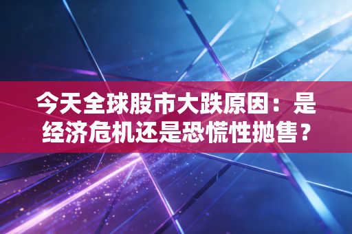 今天全球股市大跌原因：是经济危机还是恐慌性抛售？