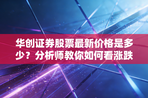 华创证券股票最新价格是多少？分析师教你如何看涨跌！