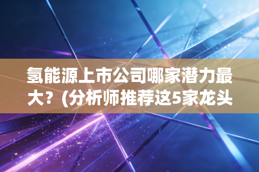 氢能源上市公司哪家潜力最大？(分析师推荐这5家龙头股)