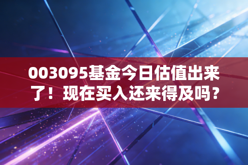 003095基金今日估值出来了！现在买入还来得及吗？