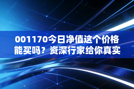 001170今日净值这个价格能买吗？资深行家给你真实建议！
