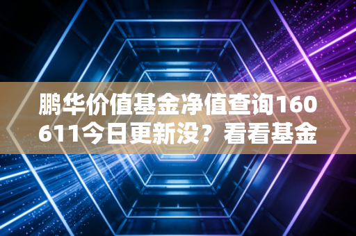 鹏华价值基金净值查询160611今日更新没？看看基金表现咋样！