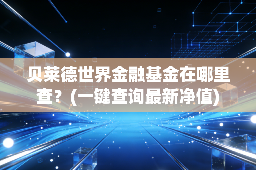 贝莱德世界金融基金在哪里查？(一键查询最新净值)