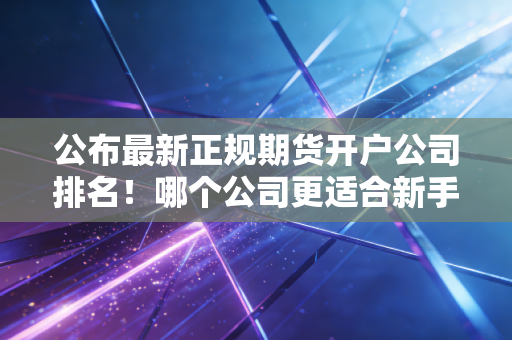 公布最新正规期货开户公司排名！哪个公司更适合新手？