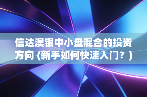 信达澳银中小盘混合的投资方向 (新手如何快速入门？)