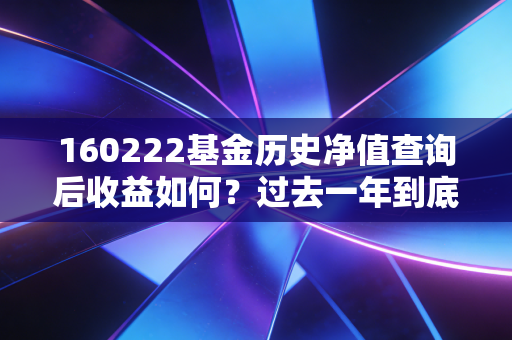 160222基金历史净值查询后收益如何？过去一年到底赚了多少钱？