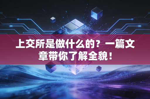 上交所是做什么的？一篇文章带你了解全貌！