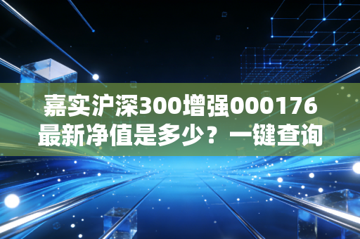 嘉实沪深300增强000176最新净值是多少？一键查询实时数据！
