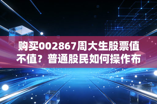 购买002867周大生股票值不值？普通股民如何操作布局？