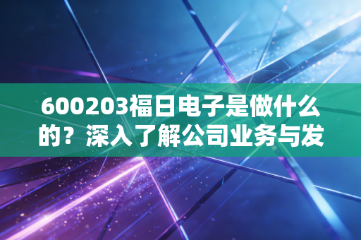600203福日电子是做什么的？深入了解公司业务与发展！