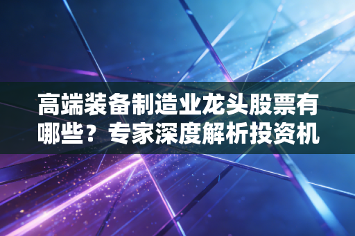 高端装备制造业龙头股票有哪些？专家深度解析投资机会！