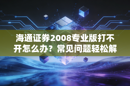 海通证券2008专业版打不开怎么办？常见问题轻松解决！