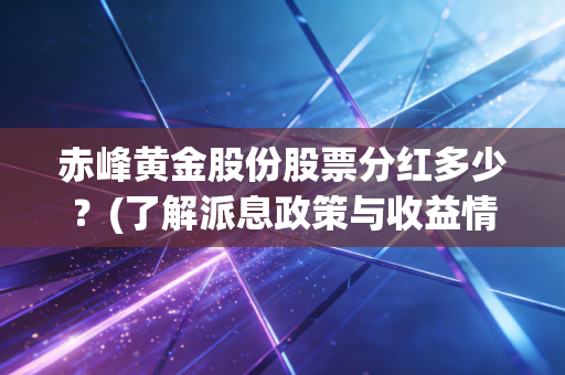赤峰黄金股份股票分红多少？(了解派息政策与收益情况)