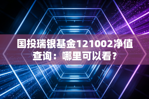 国投瑞银基金121002净值查询：哪里可以看？