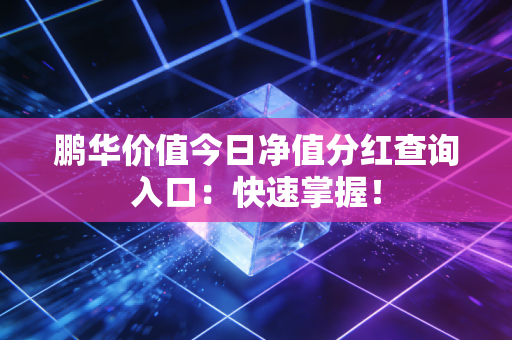 鹏华价值今日净值分红查询入口：快速掌握！