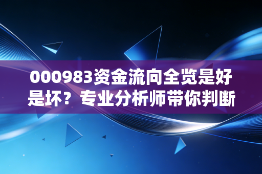 000983资金流向全览是好是坏？专业分析师带你判断！