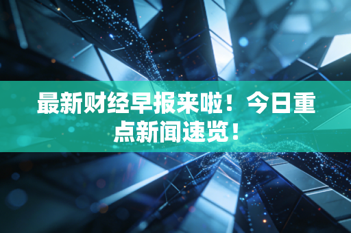 最新财经早报来啦！今日重点新闻速览！