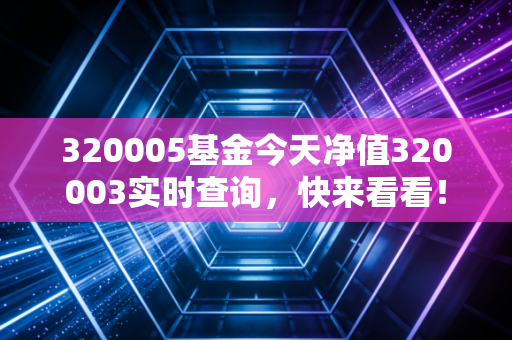 320005基金今天净值320003实时查询，快来看看！