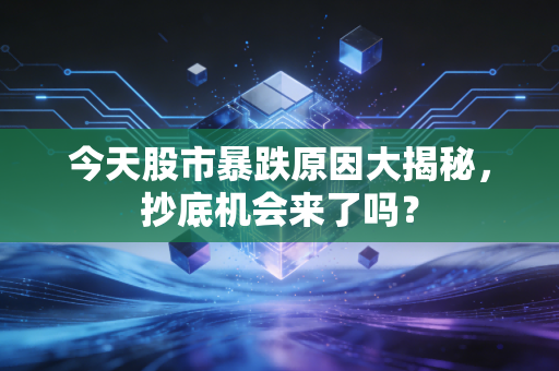 今天股市暴跌原因大揭秘，抄底机会来了吗？