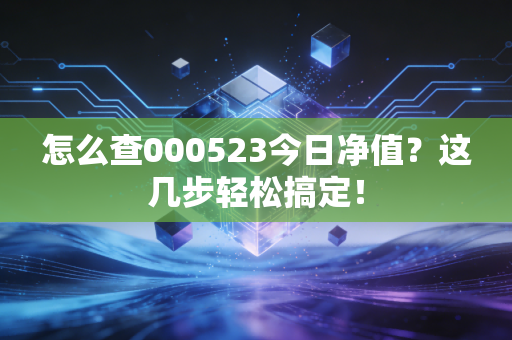 怎么查000523今日净值？这几步轻松搞定！