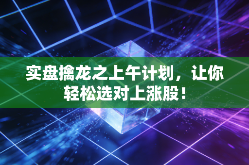 实盘擒龙之上午计划，让你轻松选对上涨股！