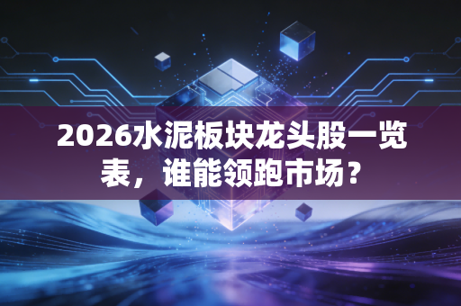 2026水泥板块龙头股一览表，谁能领跑市场？