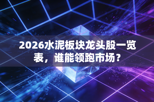 2026水泥板块龙头股一览表，谁能领跑市场？