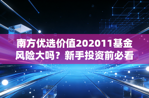 南方优选价值202011基金风险大吗？新手投资前必看攻略！
