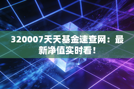 320007天天基金速查网：最新净值实时看！