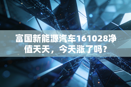 富国新能源汽车161028净值天天,今天涨了吗?