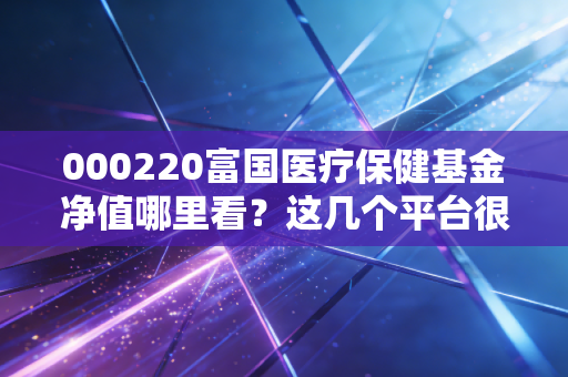 000220富国医疗保健基金净值哪里看?这几个平台很方便