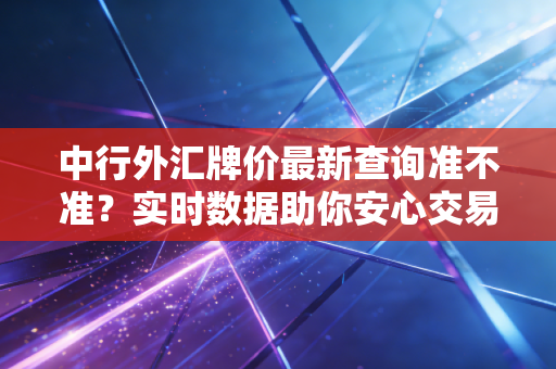 中行外汇牌价最新查询准不准？实时数据助你安心交易！