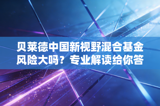 贝莱德中国新视野混合基金风险大吗？专业解读给你答案！