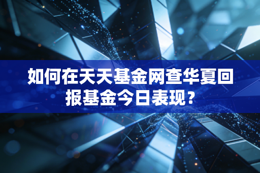 如何在天天基金网查华夏回报基金今日表现？