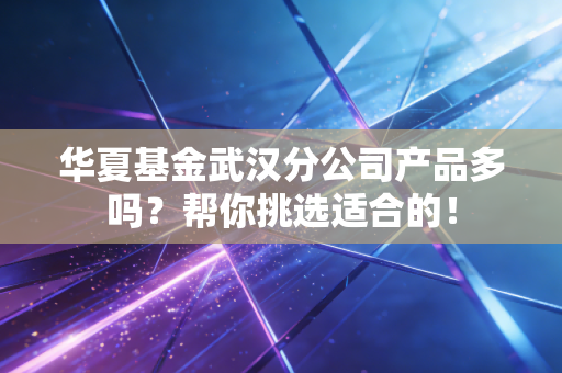 华夏基金武汉分公司产品多吗？帮你挑选适合的！