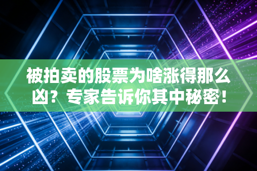 被拍卖的股票为啥涨得那么凶？专家告诉你其中秘密！