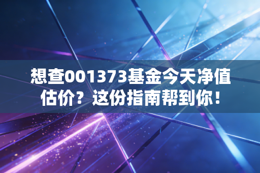 想查001373基金今天净值估价？这份指南帮到你！