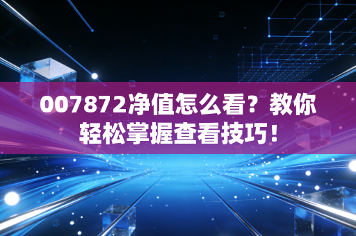 007872净值怎么看？教你轻松掌握查看技巧！