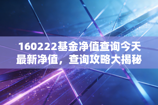 160222基金净值查询今天最新净值，查询攻略大揭秘！