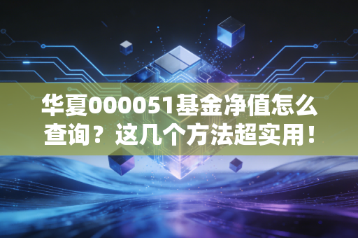 华夏000051基金净值怎么查询？这几个方法超实用！