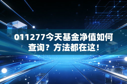 011277今天基金净值如何查询？方法都在这！