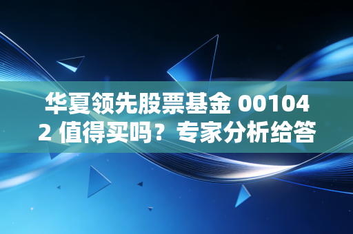 华夏领先股票基金 001042 值得买吗？专家分析给答案！