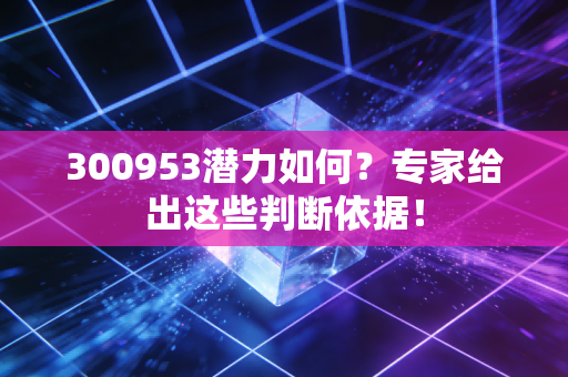 300953潜力如何？专家给出这些判断依据！