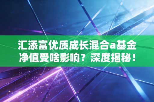 汇添富优质成长混合a基金净值受啥影响？深度揭秘！