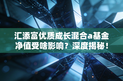 汇添富优质成长混合a基金净值受啥影响？深度揭秘！