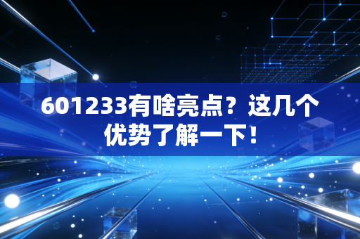 601233有啥亮点？这几个优势了解一下！