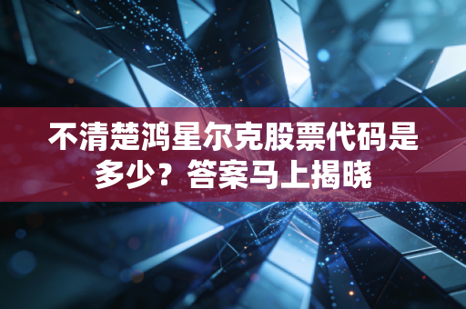 不清楚鸿星尔克股票代码是多少？答案马上揭晓