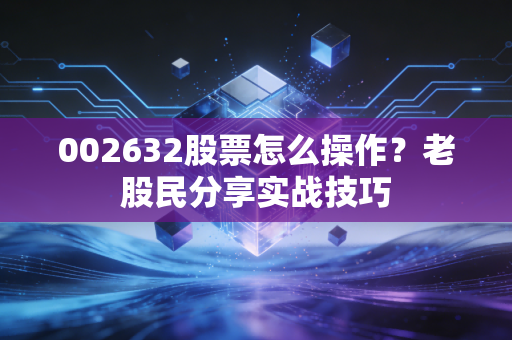 002632股票怎么操作？老股民分享实战技巧