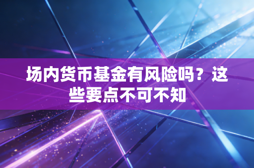 场内货币基金有风险吗？这些要点不可不知