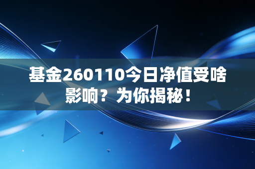 基金260110今日净值受啥影响？为你揭秘！
